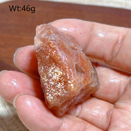 Natural Crystal Gem Sunstone Raw Stone Golden Rainbow Flash Gemstone Desk Reiki Home Decoration Gift Rare Prismatic