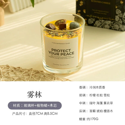 💎 Crystal-Cut Glass Scented Candle