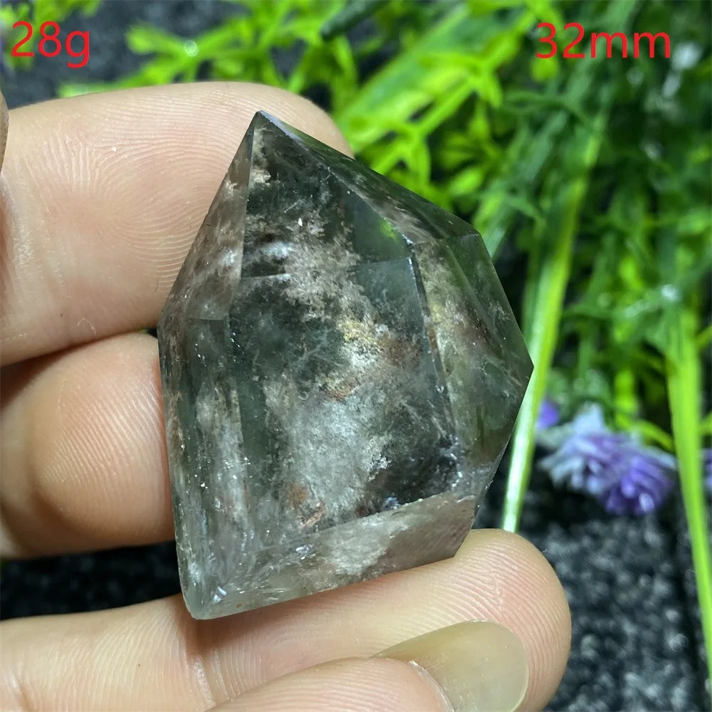 🔮 Natural Ghost Phantom Quartz Crystal Tower