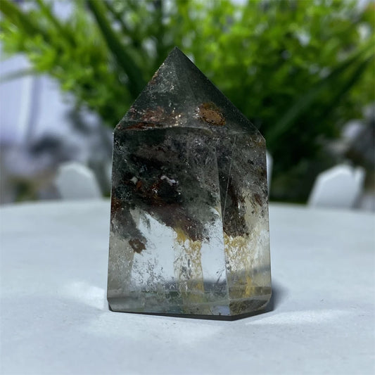 🔮 Natural Ghost Phantom Quartz Crystal Tower