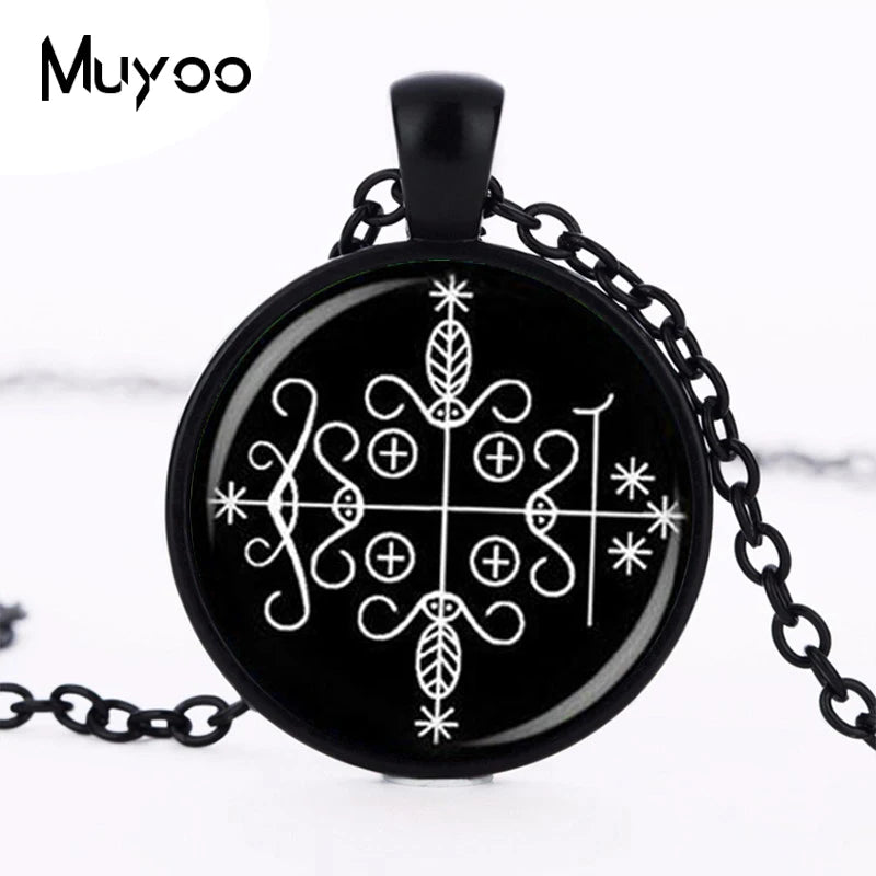 ⚜️ Papa Legba Voodoo Pendant Necklace — Handmade Occult Medallion for Ritual & Altar Work