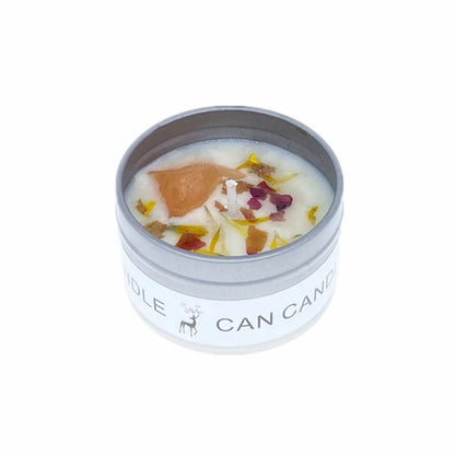 ✨ Golden Tin Crystal Aromatherapy Candle — 2.46oz Scented Soy Wax Candle