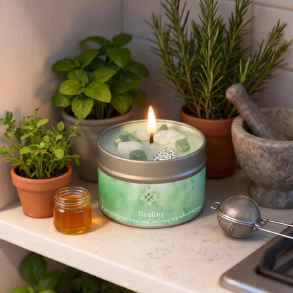 💚 Healing Ritual Candle — 3oz Lavender & Eucalyptus Scented