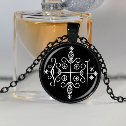 ⚜️ Papa Legba Voodoo Pendant Necklace — Handmade Occult Medallion for Ritual & Altar Work