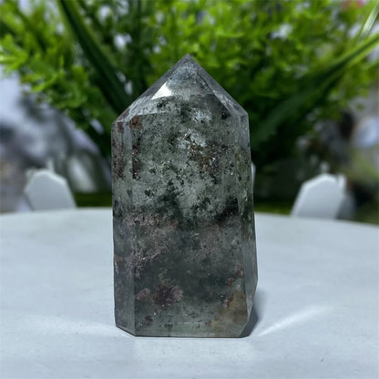 🔮 Natural Ghost Phantom Quartz Crystal Tower