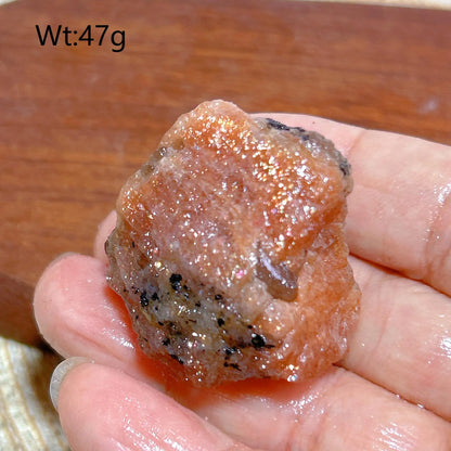Natural Crystal Gem Sunstone Raw Stone Golden Rainbow Flash Gemstone Desk Reiki Home Decoration Gift Rare Prismatic