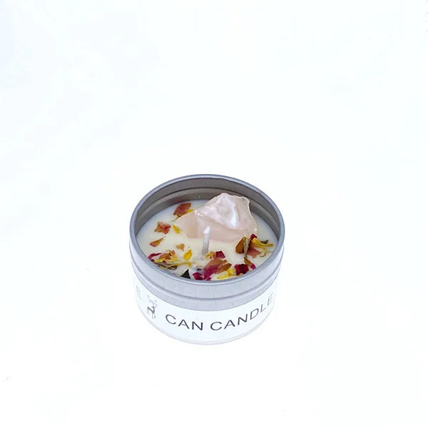 ✨ Golden Tin Crystal Aromatherapy Candle — 2.46oz Scented Soy Wax Candle
