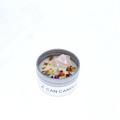 ✨ Golden Tin Crystal Aromatherapy Candle — 2.46oz Scented Soy Wax Candle
