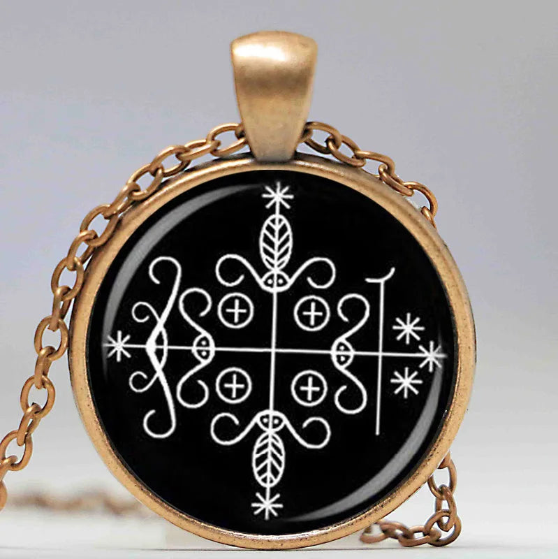 ⚜️ Papa Legba Voodoo Pendant Necklace — Handmade Occult Medallion for Ritual & Altar Work
