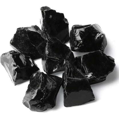 ⚫ Raw Black Obsidian Crystal — Natural Quartz Healing Stone