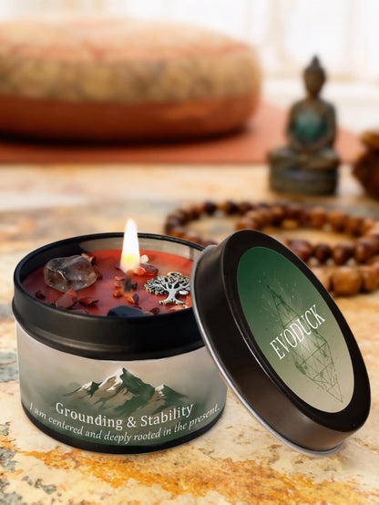 🌿 Law of Attraction Grounding Manifestation Candle — 3oz