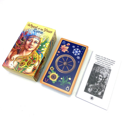 🔮 Wheel of the Year Tarot Deck – 78 Cards (12×7cm) with Paper Guidebook