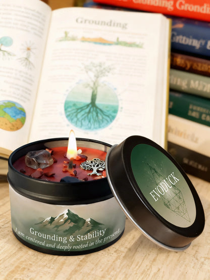 🌿 Law of Attraction Grounding Manifestation Candle — 3oz