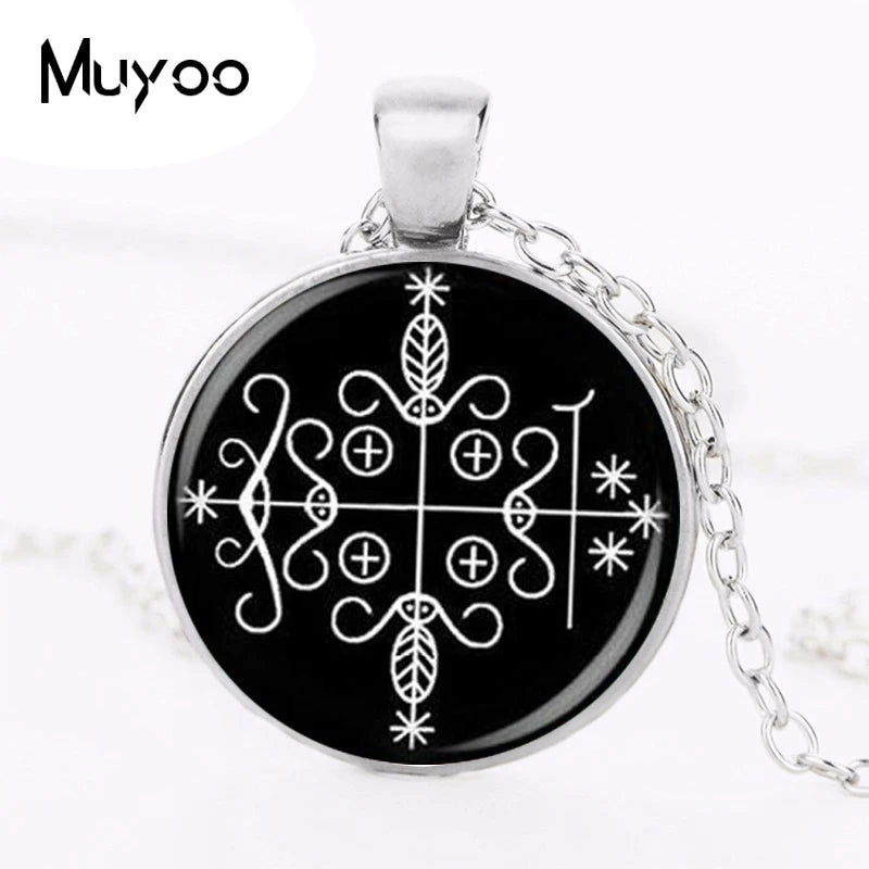 ⚜️ Papa Legba Voodoo Pendant Necklace — Handmade Occult Medallion for Ritual & Altar Work