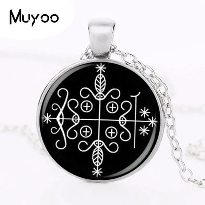 ⚜️ Papa Legba Voodoo Pendant Necklace — Handmade Occult Medallion for Ritual & Altar Work