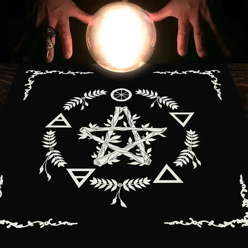 🌙 Tarot & Altar Cloth — Moon Phase, Sun, and Starry Sky Design
