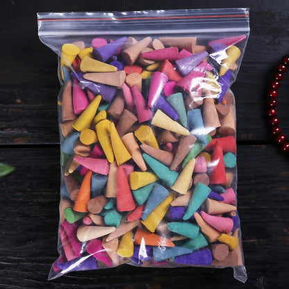 🌿 60-Piece Natural Backflow Incense Cones — Mixed Floral Scents