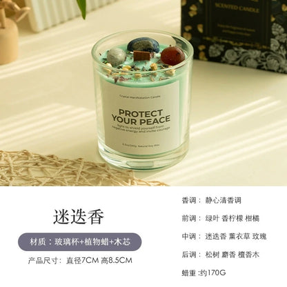 💎 Crystal-Cut Glass Scented Candle