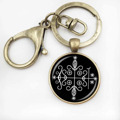 ⚜️ Papa Legba Voodoo Pendant Necklace — Handmade Occult Medallion for Ritual & Altar Work