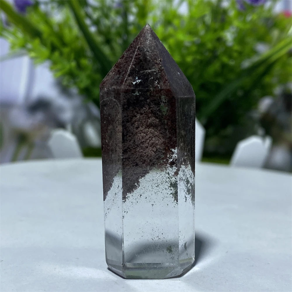 🔮 Natural Ghost Phantom Quartz Crystal Tower