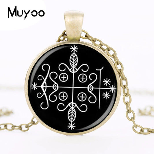 ⚜️ Papa Legba Voodoo Pendant Necklace — Handmade Occult Medallion for Ritual & Altar Work