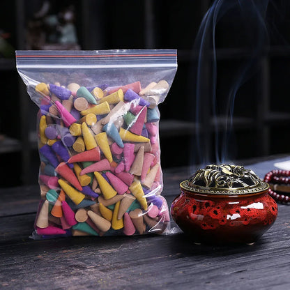 🌿 60-Piece Natural Backflow Incense Cones — Mixed Floral Scents