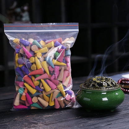 🌿 60-Piece Natural Backflow Incense Cones — Mixed Floral Scents