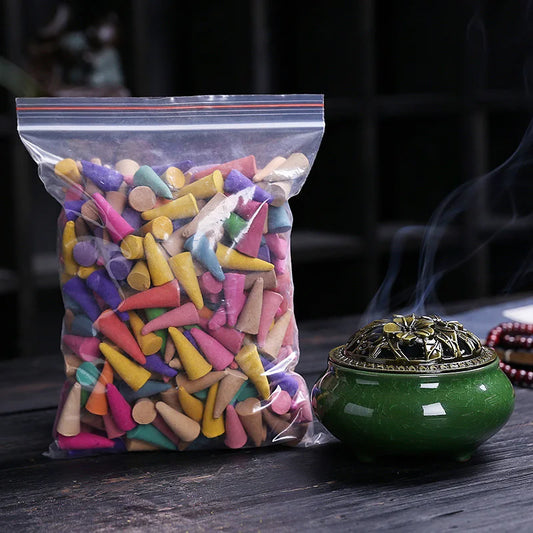 🌿 60-Piece Natural Backflow Incense Cones — Mixed Floral Scents