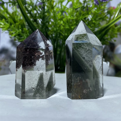 🔮 Natural Ghost Phantom Quartz Crystal Tower