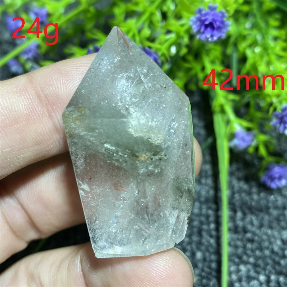 🔮 Natural Ghost Phantom Quartz Crystal Tower