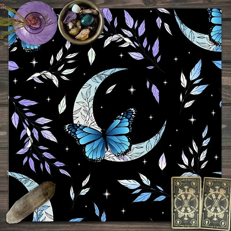 🌙 Tarot & Altar Cloth — Moon Phase, Sun, and Starry Sky Design