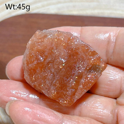 Natural Crystal Gem Sunstone Raw Stone Golden Rainbow Flash Gemstone Desk Reiki Home Decoration Gift Rare Prismatic
