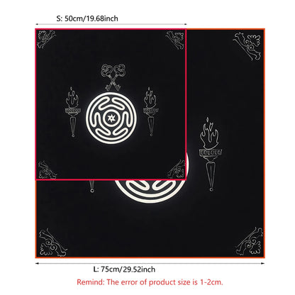 🌒🔮 Hecate Goddess Tarot Tablecloth — Altar Cloth for Readings, Divination & Rituals