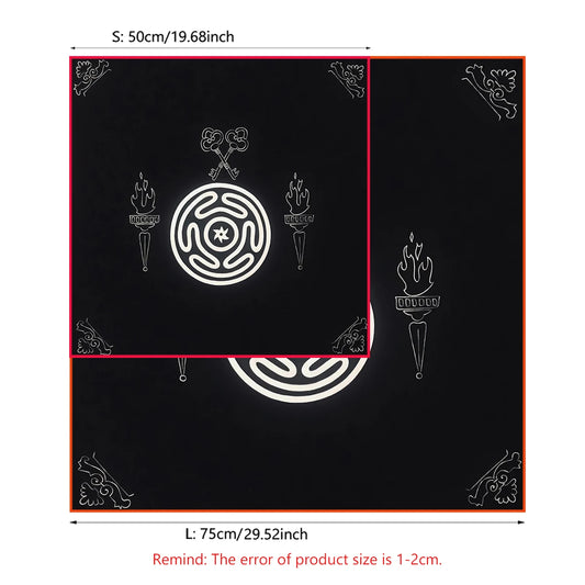 🌒🔮 Hecate Goddess Tarot Tablecloth — Altar Cloth for Readings, Divination & Rituals