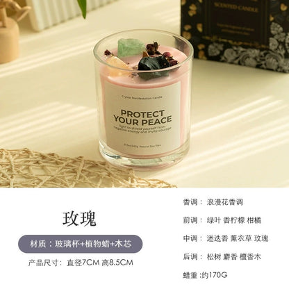 💎 Crystal-Cut Glass Scented Candle