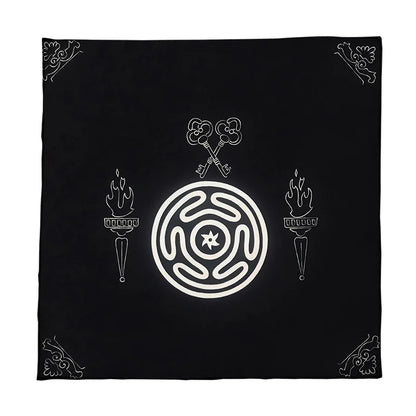 🌒🔮 Hecate Goddess Tarot Tablecloth — Altar Cloth for Readings, Divination & Rituals