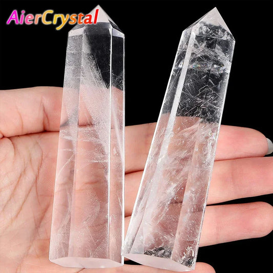 ๐ Natural White Crystal Obelisk โ Reiki Healing Pillar for Witchcraft, Meditation & Home Dรฉcor
