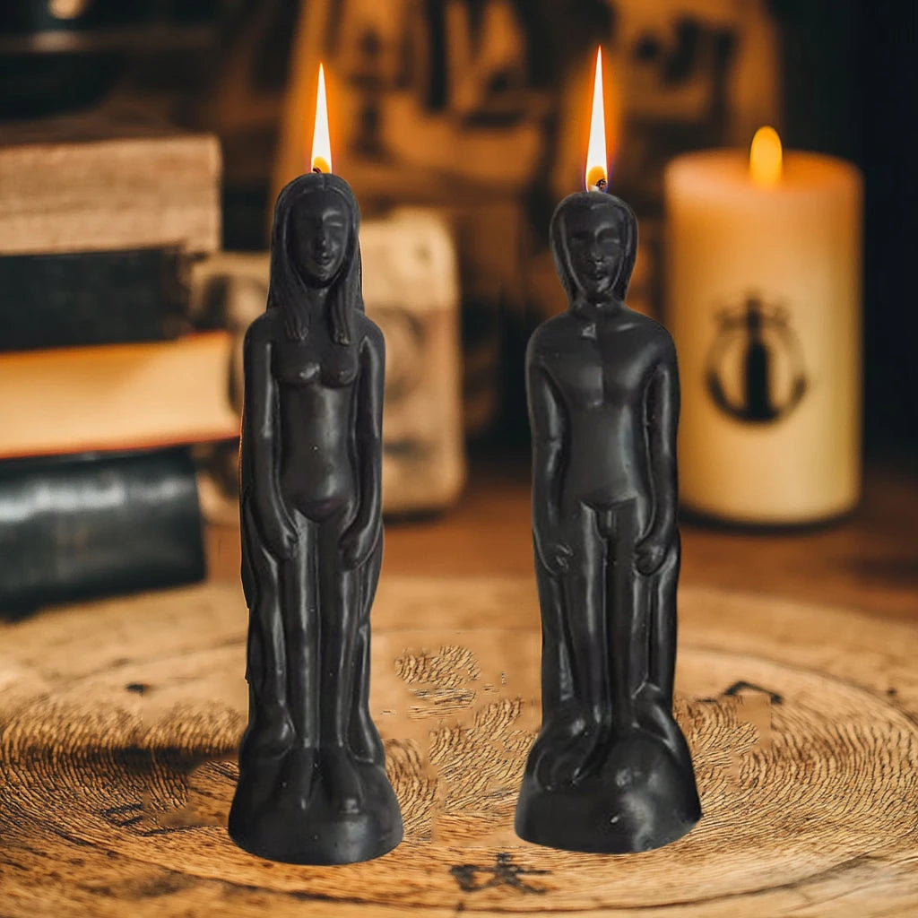 🕯️ Ritual Figure Candle — Male & Female Form