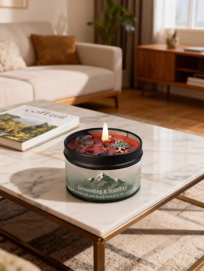 🌿 Law of Attraction Grounding Manifestation Candle — 3oz