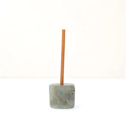 🔮 Handmade Labradorite & Quartz Crystal Incense Holder