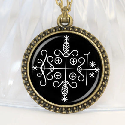 ⚜️ Papa Legba Voodoo Pendant Necklace — Handmade Occult Medallion for Ritual & Altar Work